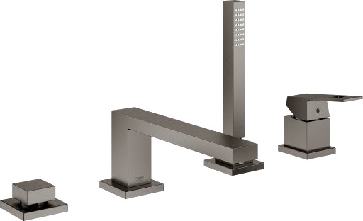 Grohe Eurocube 4 Hulls Badekarbatteri Børstet Hard Grafitt Grohe Eurocube 4 Hulls Badekarbatteri Børstet Hard Grafitt