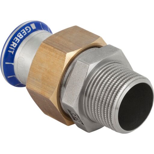 Geberit Slangekontakt Rustfritt Stål 28 mm Unionsmuffe D28-R1