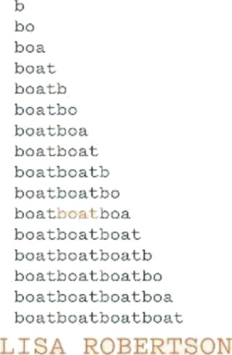 Boat Av Lisa Robertson