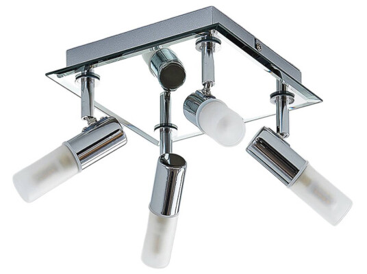 Lindby Taklampe til bad Zela, 4 lyskilder, 32 x 32 cm
