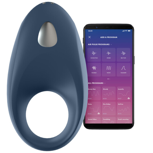 Satisfyer Mighty One Vibrerende Penisring - Mørke blå Satisfyer Mighty One Vibrerende Penisring - Mørke blå