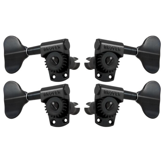 Grover 145bc Titan Electric Bass Heads, 2 + 2 - Svart Chrome