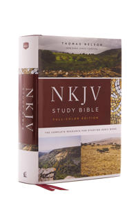 Thomas Nelson NKJV Study Bible, Hardcover, Burgundy, Full-Color, Comfort Print (0785220623)