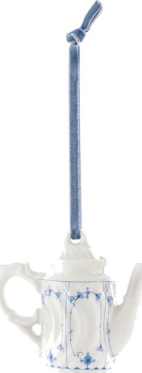 Porsgrunds Porselænsfabrik KAFFEKANNE MINI STRÅMØNSTER ORNAMENT 9x5x9 CM Porsgrunds Porselænsfabrik KAFFEKANNE MINI STRÅMØNSTER ORNAMENT 9x5x9 CM