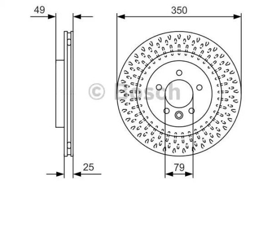 Bremseskive BOSCH 0 986 479 D31