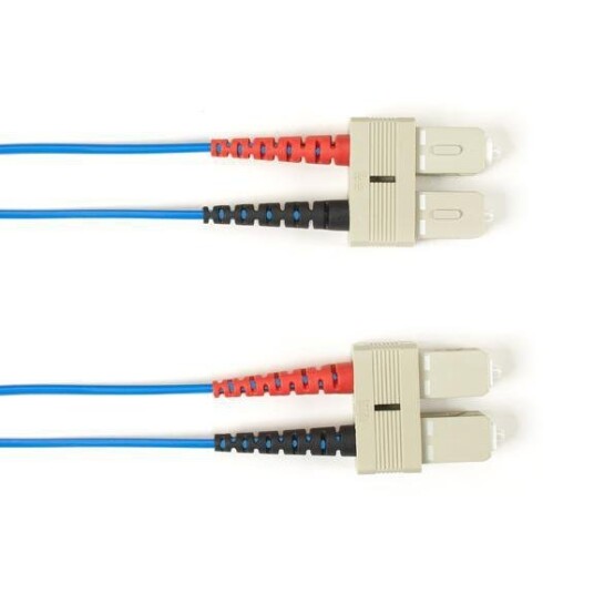 BLACK BOX 62.5 MM FO PATCH CABLE DUPLX, PVC, BLUE, SCSC