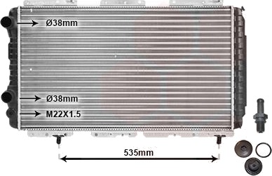 VAN WEZEL 40002147 Radiator motorkjøling