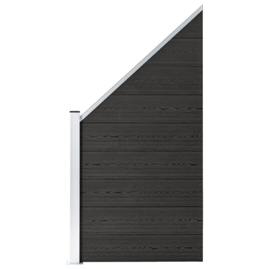 vidaXL Gjerdepanel WPC 95x105 180 cm grå