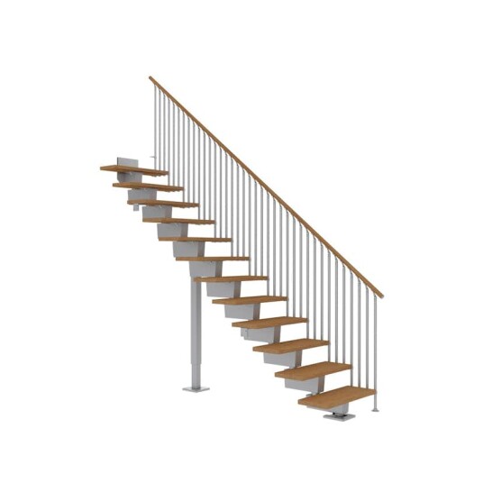 Dolle Dubai Rett Trapp Pearl Grey classic Iiii oljet Eik 90 12 Loddrett Høyde 221 273cm