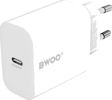 BWOO Vegglader med PD 20W 1xUSB C Hvit BWOO Vegglader med PD 20W 1xUSB C Hvit