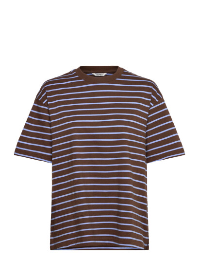 Monki Short Sleeved Cotton T Shirt   Blue   XS