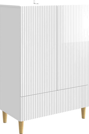 Serviesskap Høgglans hvit 66 x 34,5 x 95 cm Konstruert tre Serviesskap Høgglans hvit 66 x 34,5 x 95 cm Konstruert tre