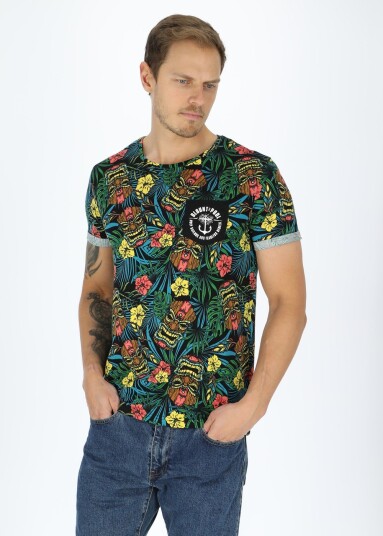Tropical Pocket Tee Toteme Palm Black Xs Strandklær Tropical Pocket Tee Toteme Palm Black Xs Strandklær
