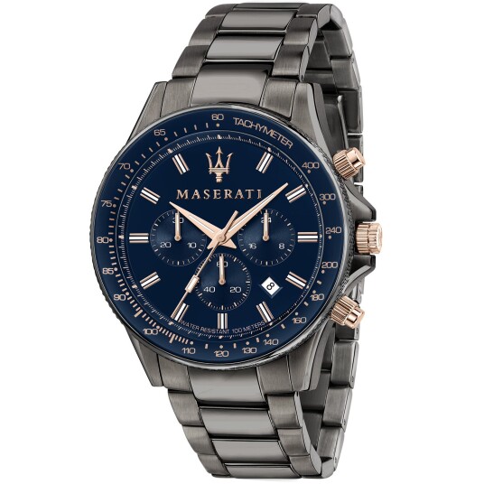 Maserati Sfida R8873640001 - Herre - 45 mm - Analog - Kvarts urverk - Mineralglas