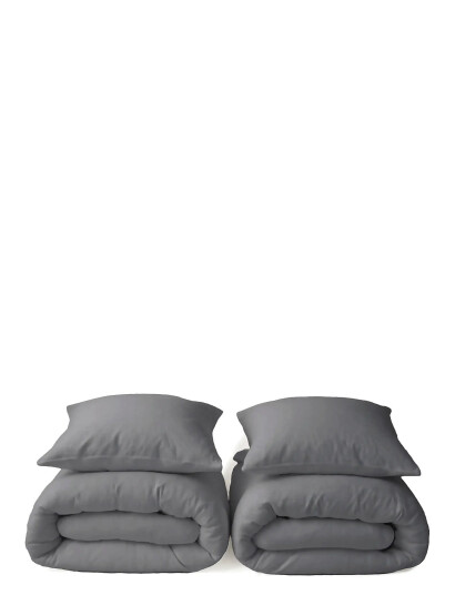 The Organic Company 2 X Bedlinen Set - Extra Length - Grey - 220X 140 The Organic Company 2 X Bedlinen Set - Extra Length - Grey - 220X 140
