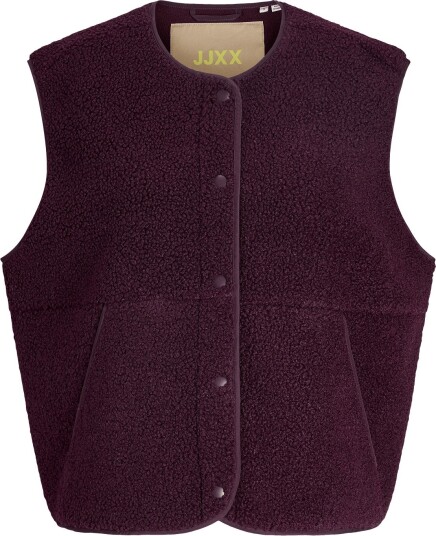 JJXX Jxvera Teddy Vest Otw Noos Burgundy XL