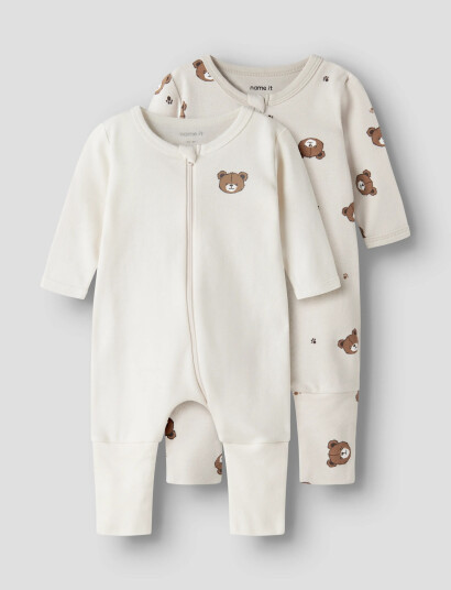 Name It Nbnnightsuit 2P Zip Ff Pumice Bear Noos Cream 68 Name It Nbnnightsuit 2P Zip Ff Pumice Bear Noos Cream 68