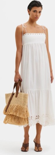 Malina Vilda Broderie Anglaise Midi Dress White 38 Malina Vilda Broderie Anglaise Midi Dress White 38