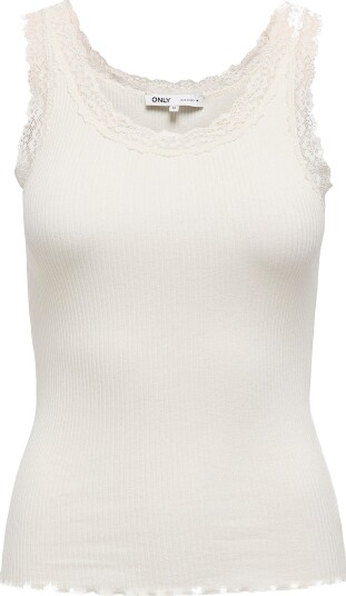 Only Undertøystopp onlSara Sharai Lace Tank Top Jrs Hvit