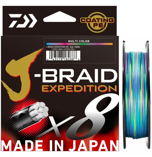 Daiwa J Braid Expedition 300m Multicolor Daiwa J Braid Expedition 300m Multicolor
