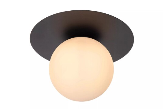 Lucide Tricia taklampe 25 cm - Svart/Opal hvit