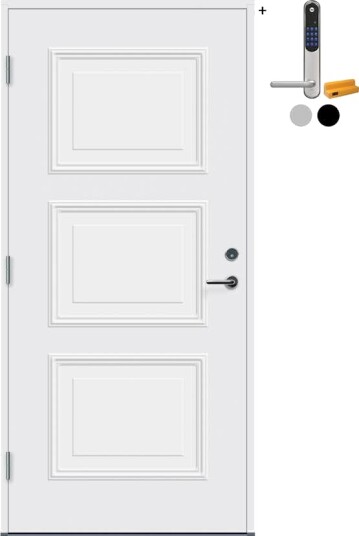 Ytterdør Bygg1 Moi med Yale Doorman Classic Home