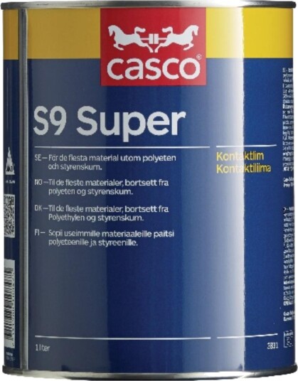 Casco Kontaktlim S9 Super 1 L Løsemiddelbasert Casco Kontaktlim S9 Super 1 L Løsemiddelbasert