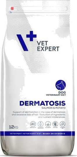Vetexpert Veterinary Vet Expert Diet Dermatosis Hund Tørrfôr Laks & Potet 12 kg