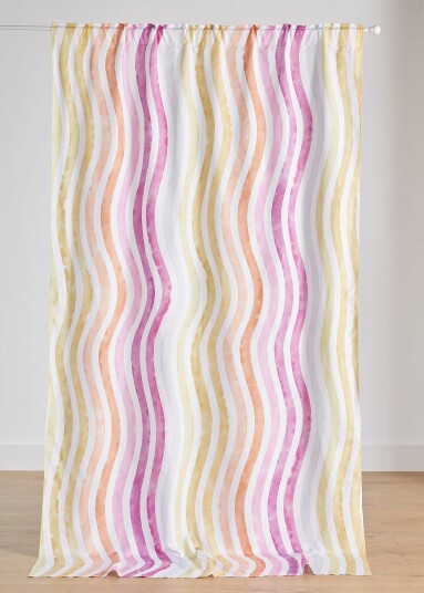 Bonprix Gardin i mikrofiber med stripet print 1-pack false
