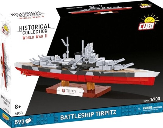 Cobi Historical Collection Wwii Tirpitz Byggesett 1:700 8+ År 593 Deler