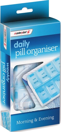 Pilleboks 7-dagers MASTERPLAST Morgen/Kveld Pilleeske 14 Rom