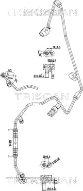 TRISCAN 9010 29106 Høytrykks- / lavtrykksledning, klimaanlegg