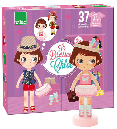 Vilac Chloé's dressing Little wooden magnetic doll to 2800 Vilac Chloé's dressing Little wooden magnetic doll to 2800
