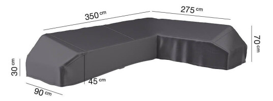 AeroCover Møbeltrekk Aerocover Til loungegruppe 350 x 275 cm Svart