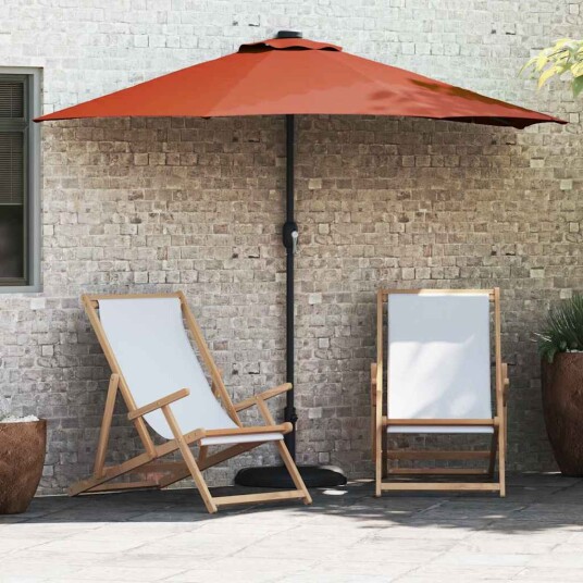 vidaXL Hageparasol Terrakotta 294 x 150 x 224 cm stoff