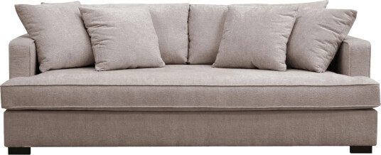 Rossita 3 seters Dyp Sofa med Hel Pute i Chenille Grå / Brun