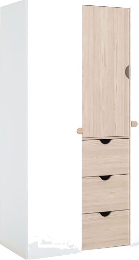 STIGE Garderobe Hvit / Tre / Natur - VOX