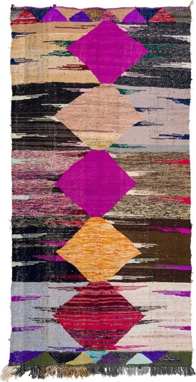 Marokkansk Boucherouite teppe 130 x 275 cm Størrelse: 130 x 275 cm