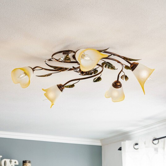 ONLI Taklampe Miranda 5 lyskilder bronse ONLI Taklampe Miranda 5 lyskilder bronse