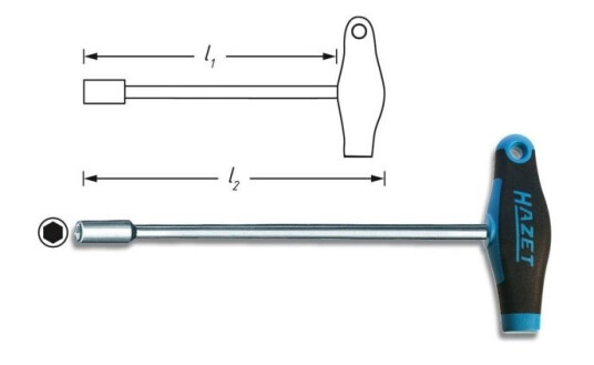 Hazet Hazet Topnøgle-Skruetrækker Værksted Nøglebredde: 8 Mm Hazet Hazet Topnøgle-Skruetrækker Værksted Nøglebredde: 8 Mm