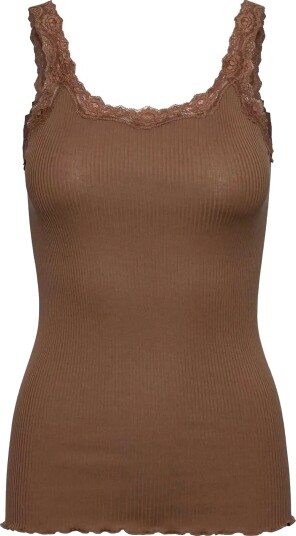 Rosemunde Rwbabette Silk Sl Deep Back Lace Top Brown M