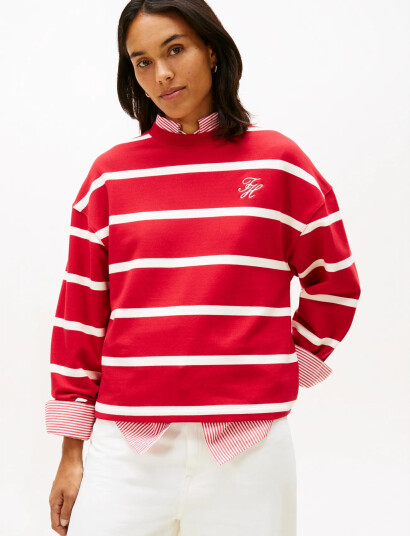 Tommy Hilfiger Th Script Mdrn Terry Swtshrt   Red   XS