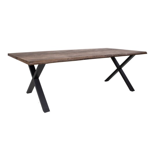 House Nordic Toulon spisebord 240x95 cm med bølget kant smoked eik, svart. 1659715-01-45 1696461-01-0