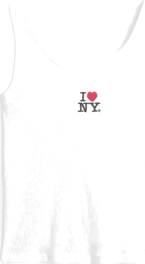 GAP Kids I Heart Ny Rib Tank Top NEW OFF WHITE 104/110