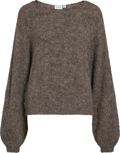 Vila Pullover viMarley L/S Knit Pullover Grå Vila Pullover viMarley L/S Knit Pullover Grå