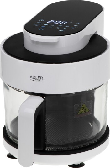 Adler AD 6316 Airfryer med glassbolle - 3L, 1400W - Hvit Adler AD 6316 Airfryer med glassbolle - 3L, 1400W - Hvit