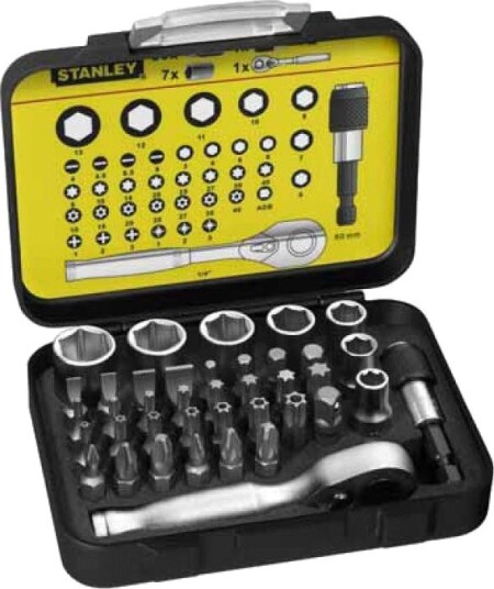 Stanley Pipesett Med Skralle, Bits Og Piper 39 Deler