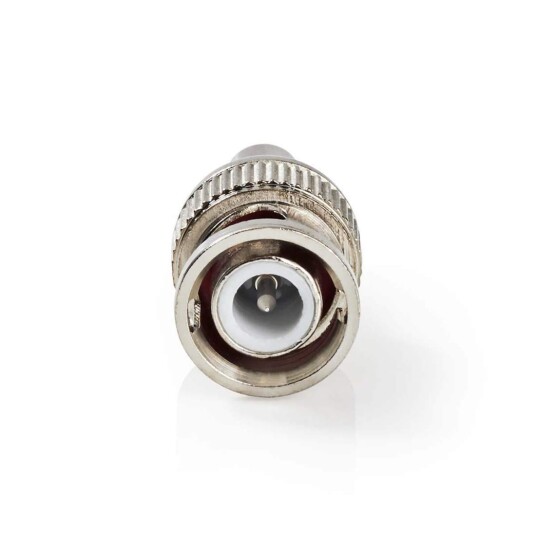 Nedis BNC Connector Rett Hann Nikkel Belagt 50 Ohm Krympe Kabeltilførselsdiameter: 6.0 Mm Stål Sølv 25 Stk. Konvol