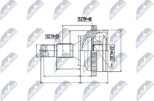 Nty Drivknute drivaksel NTY NPZ CT 016