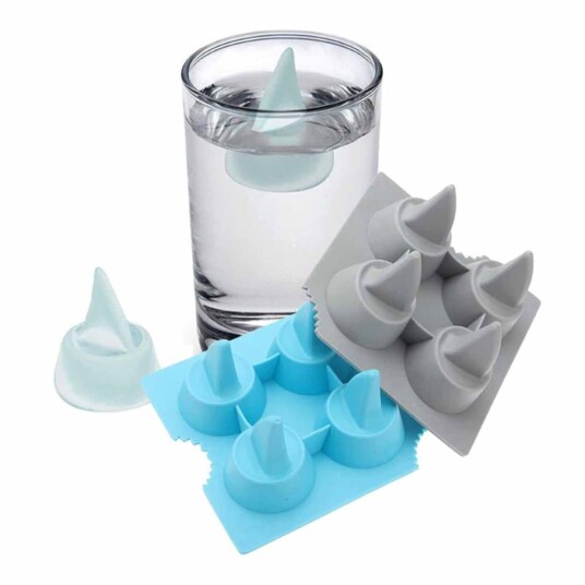 Megabilligt 2-pack isform Shark Fin Ice Cubes er isbitform silikon Megabilligt 2-pack isform Shark Fin Ice Cubes er isbitform silikon